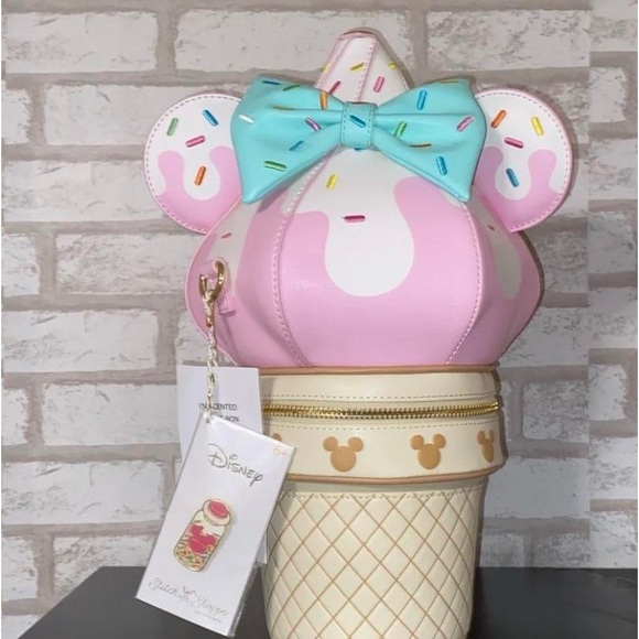 Loungefly Handbags - LOUNGEFLY STITCH SHOPPE MINNIE MOUSE SOFT SERVE CREAM CROSSBODY BAG